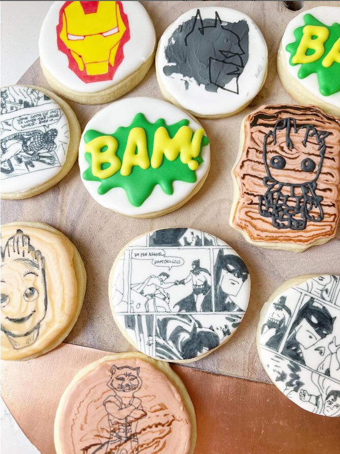 Superhero cookies