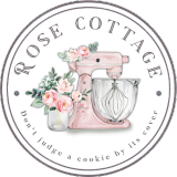 Submark logo with stand mixer of Rose Cottage Bakery.